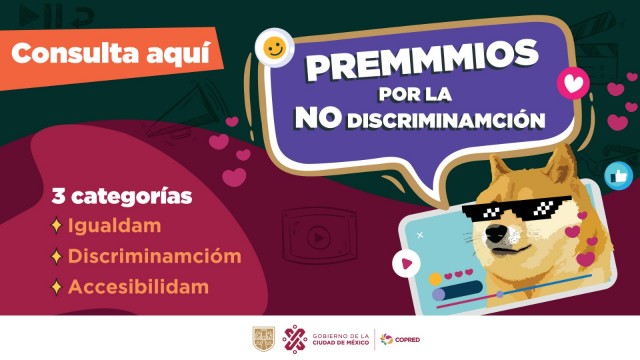 Banner del concurso de vídeo: Premios por la Igualdad y la No Discriminación