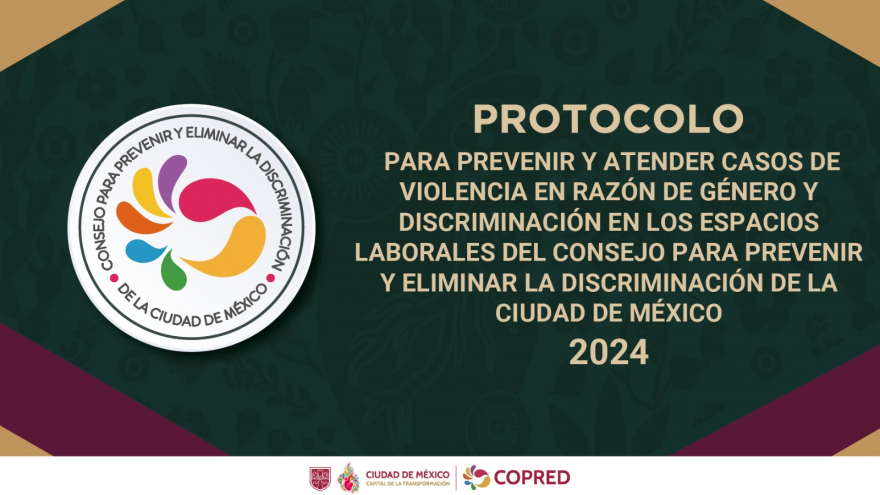 Protocolo contra violencia de género en los espacios laborales del COPRED